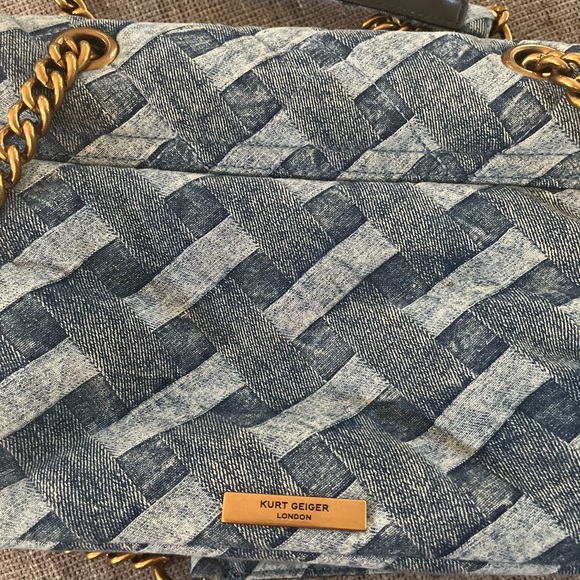 Kurt Geiger London Large Soft Kensington Denim shoulder bag - Picture 5 of 9